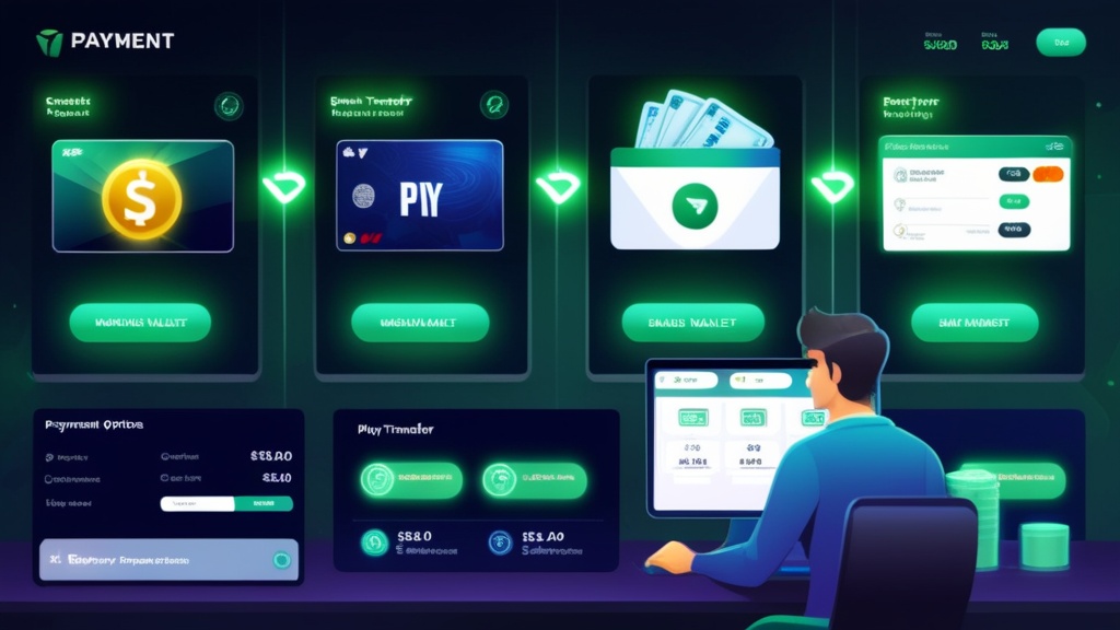 Comparação de métodos de pagamento num ambiente de casino escuro