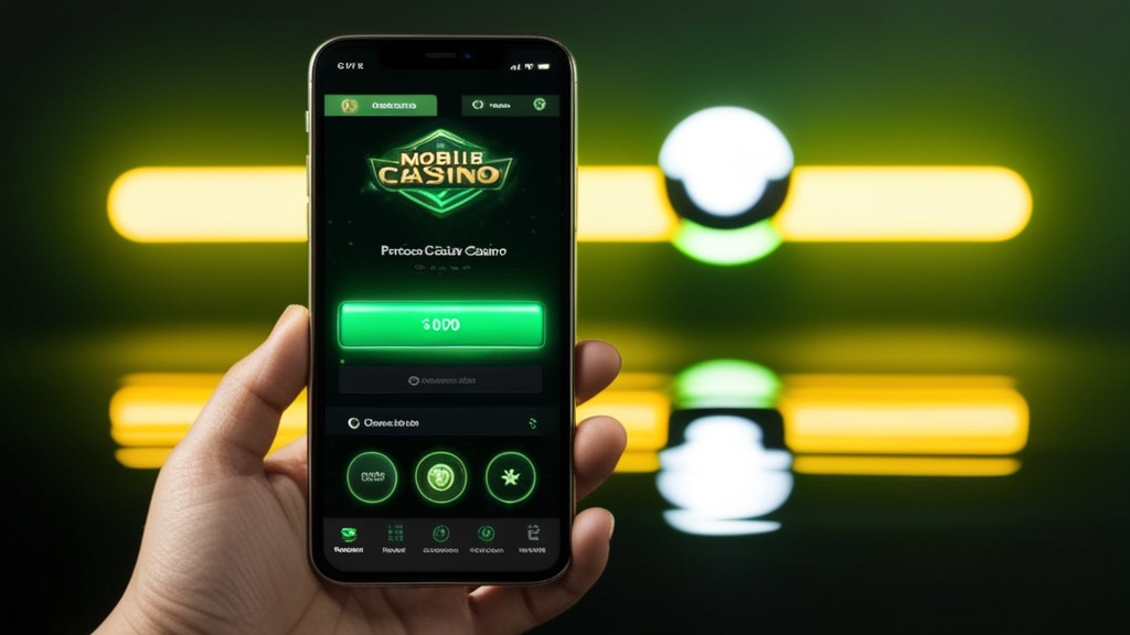 Telemóvel a mostrar um download rápido num ambiente de casino